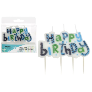 Świeczka HAPPY BIRTHDAY wzór 3 RAVI